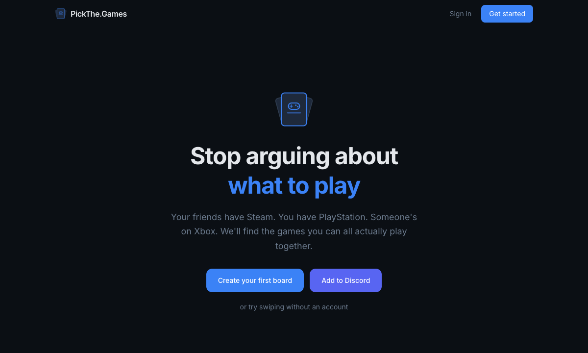 What Is PickThe.Games? How the Free Game Night Tool Works